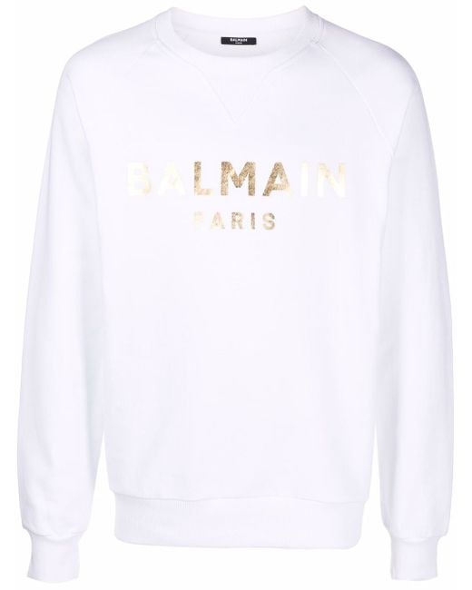 Balmain logo-print crew-neck sweatshirt