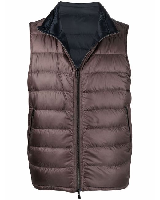 Herno quilted-finish down gilet