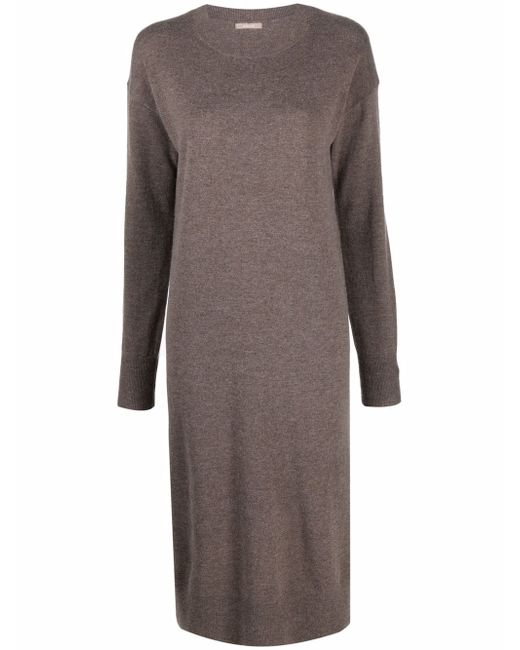 12 Storeez side-slit ribbed-knit dress