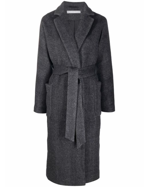 12 Storeez belted mid-length coat