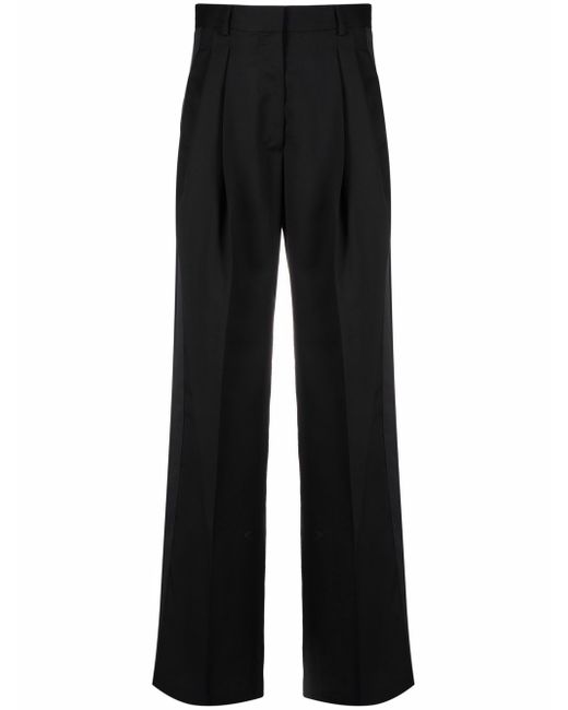Les Hommes high-waisted wide-leg trousers