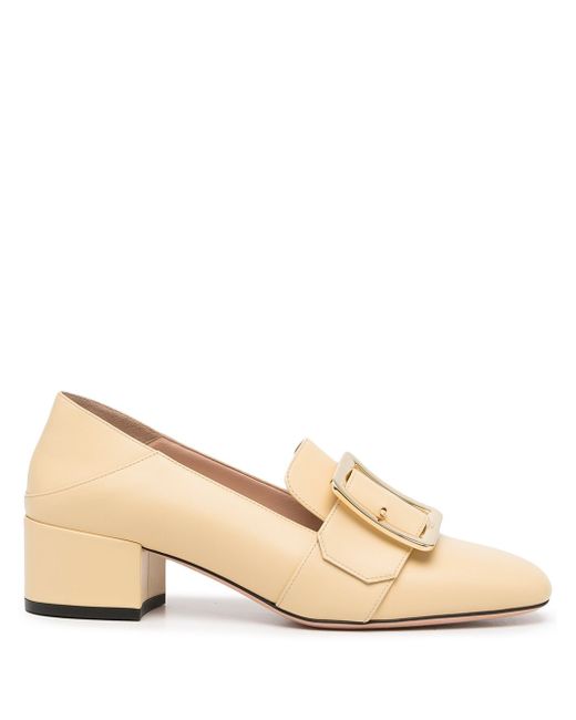 Bally leather buckled pumps