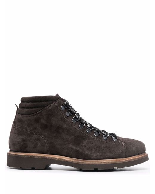 Corneliani lace-up leather boots