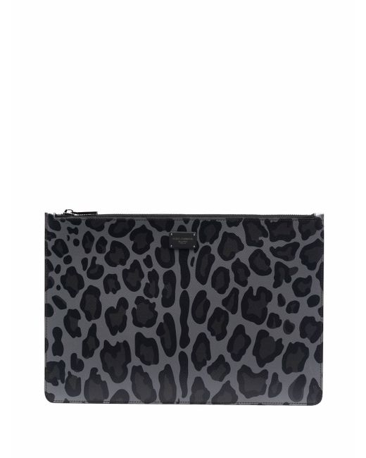 Dolce & Gabbana leopard-print clutch bag