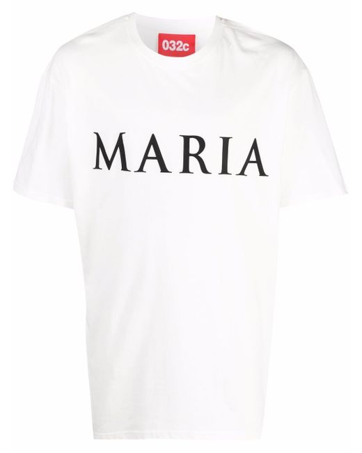 032C Maria slogan-print organic cotton T-shirt