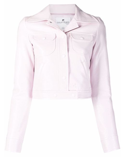 Courrèges cropped notched collar jacket