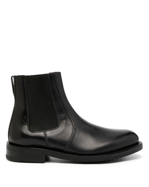 Salvatore Ferragamo Neri slip-on leather boots