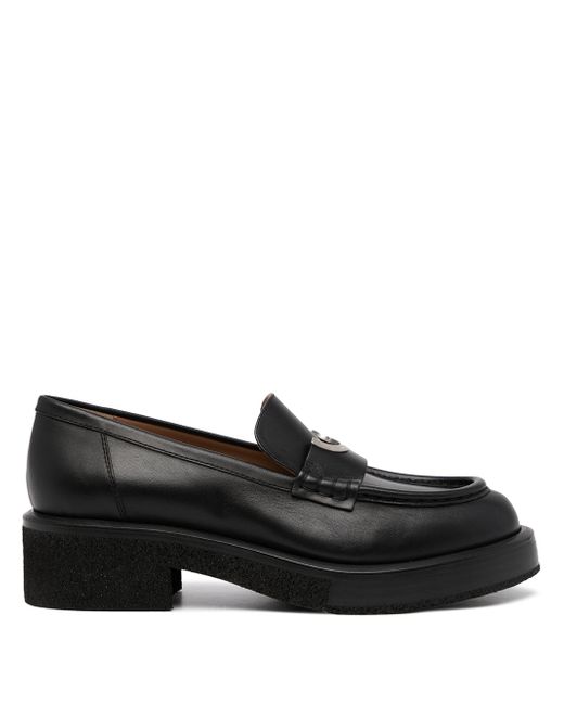 Emporio Armani low-heel leather loafers