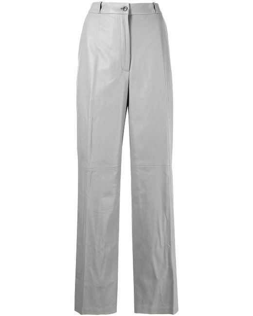 Loulou Studio straight-leg leather trousers