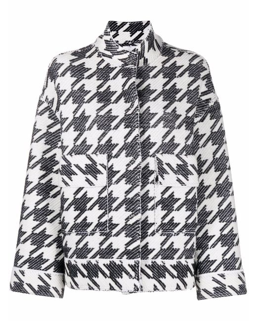 Bruno Manetti houndstooth-pattern wool jacket