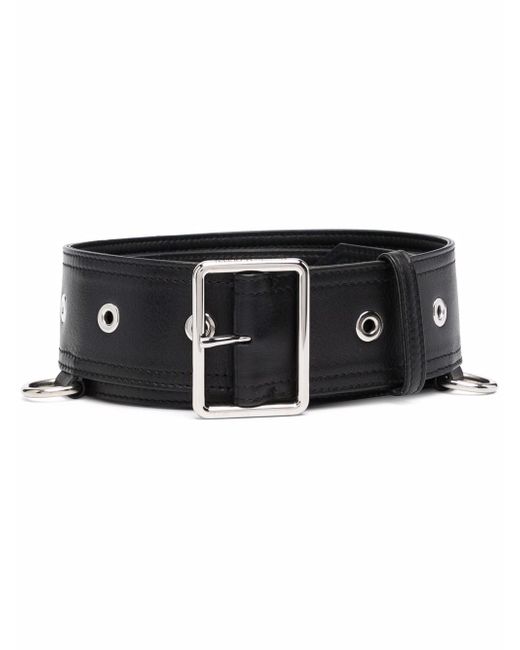 Alexander McQueen eyelet-embellished leather belt
