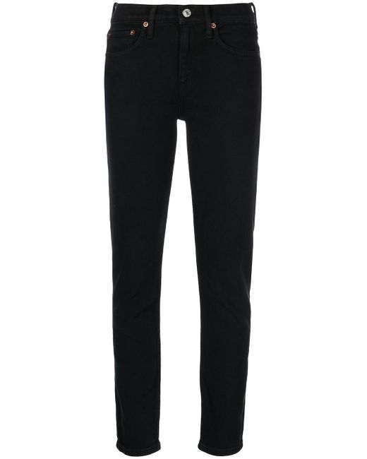 Re/Done cropped-leg skinny jeans