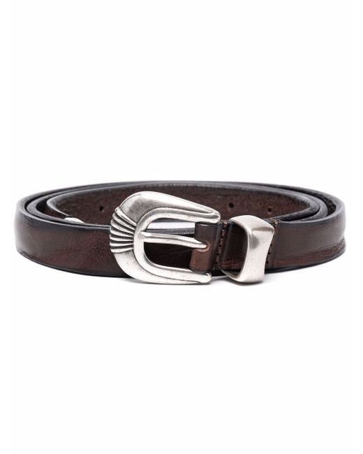 Tagliatore embellished-buckle leather belt
