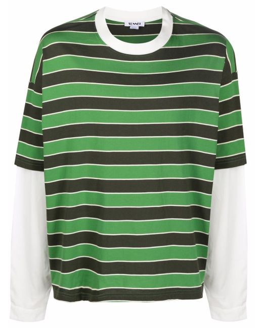 Sunnei stripe-print cotton T-shirt