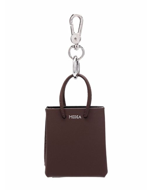 Medea leather handbag keyring