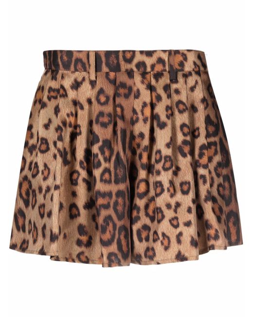 Etro leopard-print silk shorts