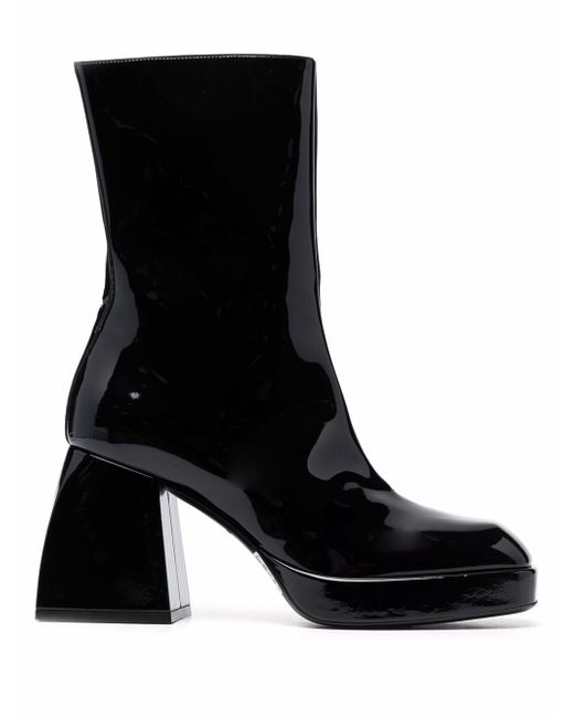 Nodaleto high-shine ankle boots