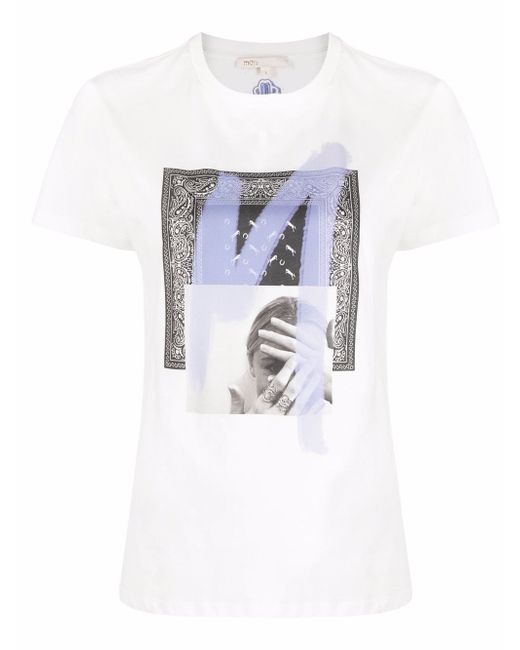 Maje graphic-print cotton T-shirt