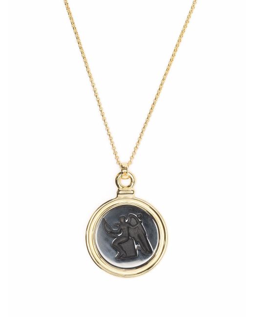 Tom Wood Eros Onyx Pendant 9kt plated sterling silver necklace