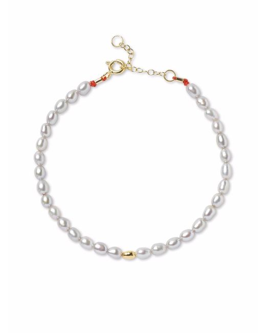 The Alkemistry 18kt yellow pearl anklet