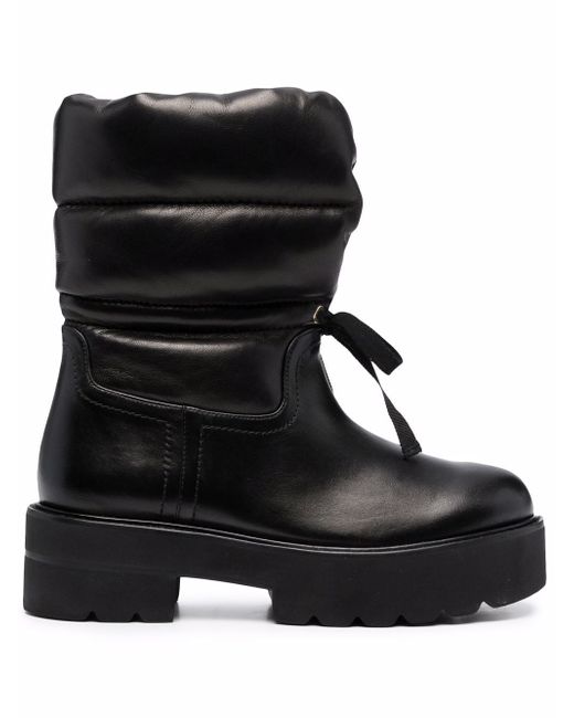 Stuart Weitzman quilted panelled ankle boots