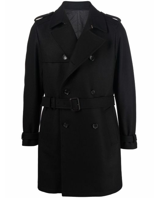 Reveres 1949 double-breasted belted virgin wool coat