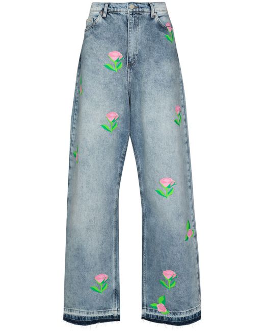 Natasha Zinko -print wide-leg jeans