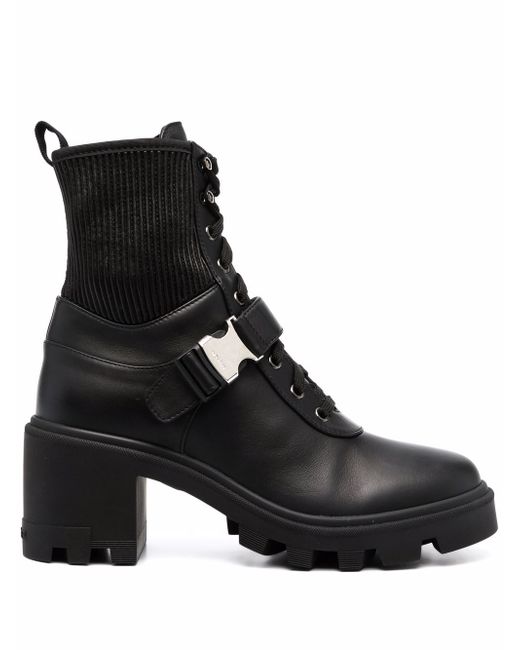 Moncler Caroline chunky leather ankle boots