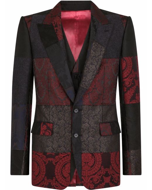 Dolce & Gabbana patchwork three-piece suit