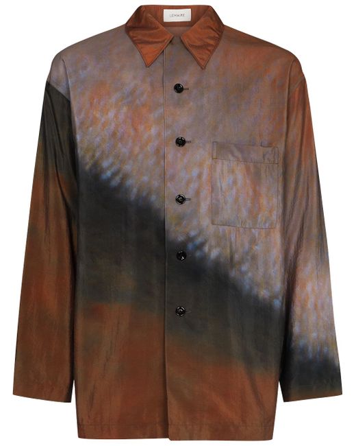 Lemaire abstract-print long-sleeve shirt