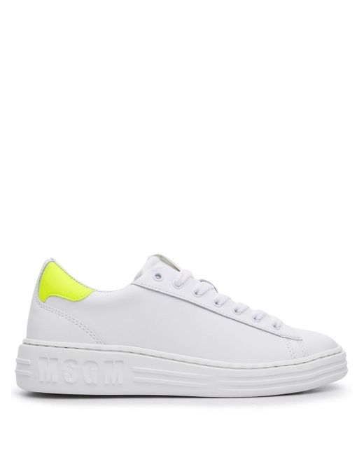 Msgm low-top lace trainers