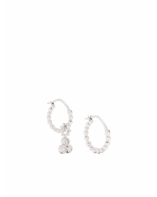 Gaya 18kt white gold diamond Zélie hoop earrings