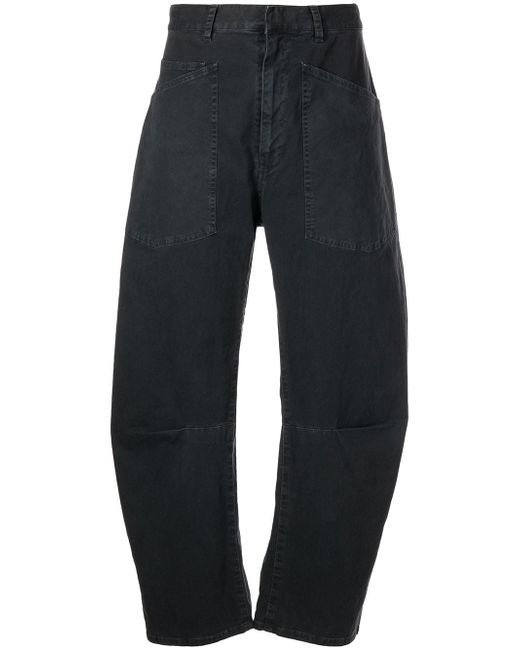 Nili Lotan curved-leg denim jeans