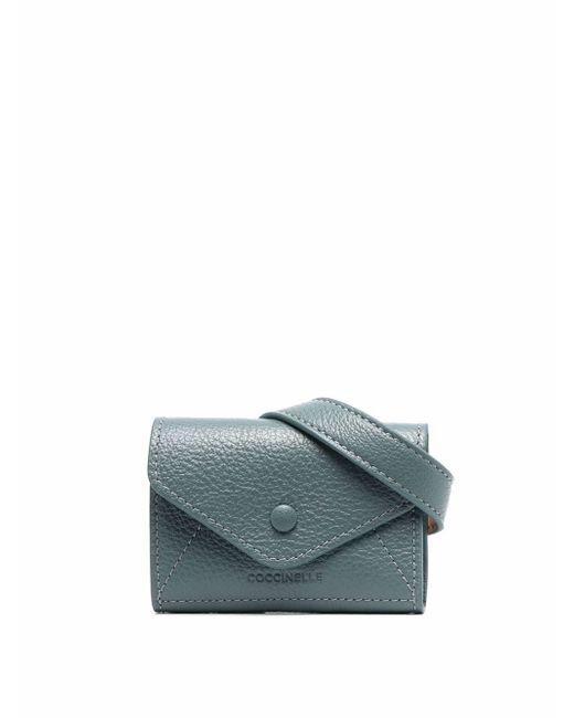Coccinelle embossed-logo pebble-leather wallet