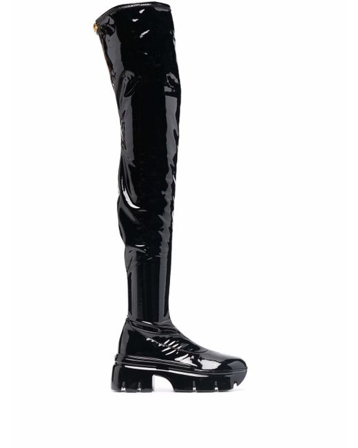 Giuseppe Zanotti Design thigh-high patent-leather boots