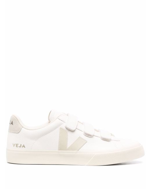 Veja 3-lock touch-strap leather sneakers