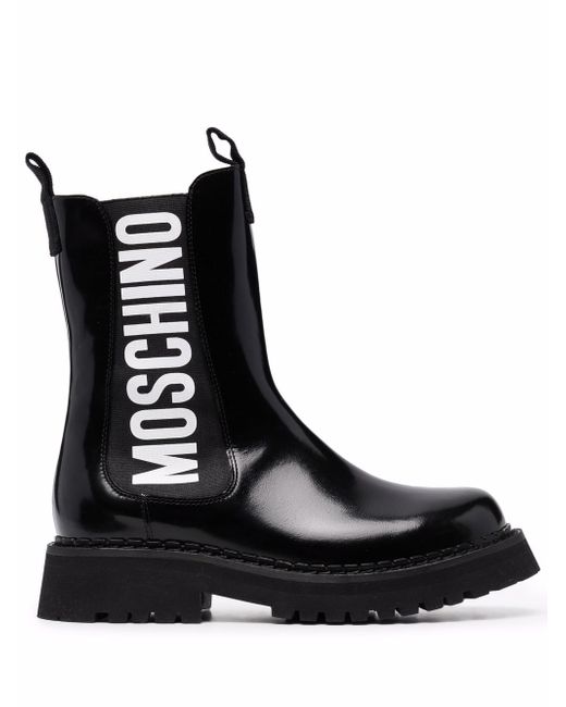 Moschino side-logo chelsea boots
