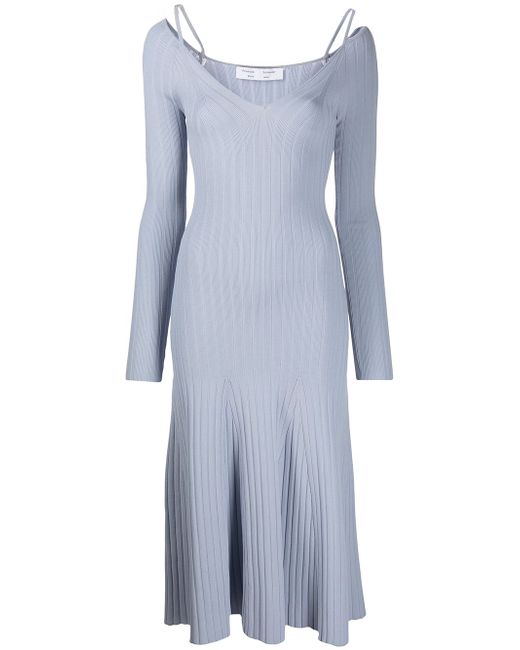Proenza Schouler White Label V-neck ribbed-knit dress