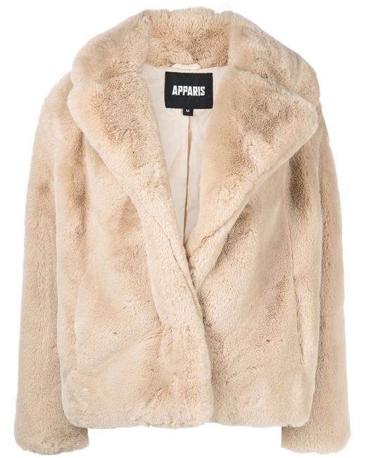 Apparis oversize faux-fur coat