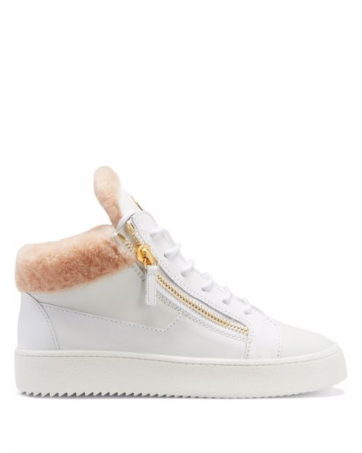 Giuseppe Zanotti Design Kriss shearling-lined mid-top trainers