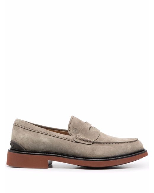 Tod's contrasting sole penny loafers