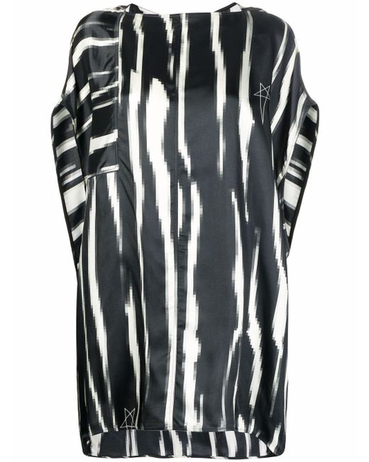 Rick Owens zebra-print short-sleeved T-shirt