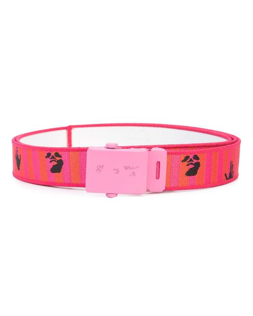 Off-White striped Industrial belt