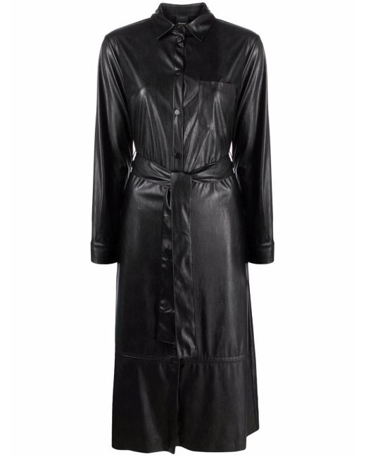 Pinko Maris faux-leather belted dress
