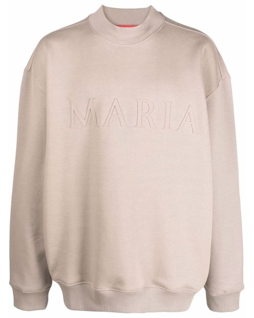 032C Maria-embossed cotton sweatshirt