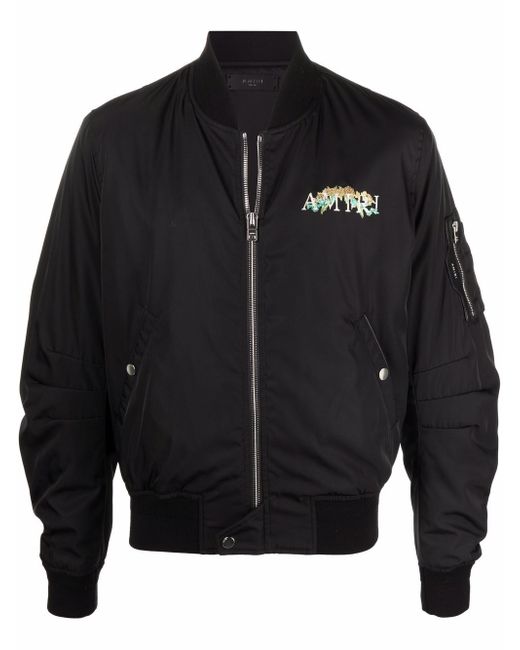 Amiri logo-print bomber jacket