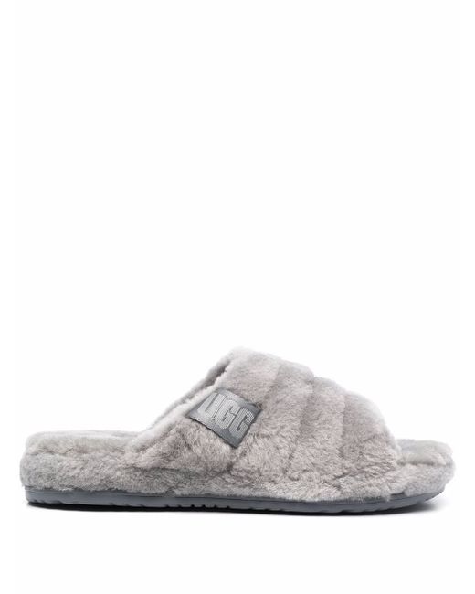 Ugg ribbed faux shearling slippers