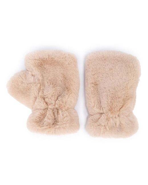 Apparis faux-fur mittens
