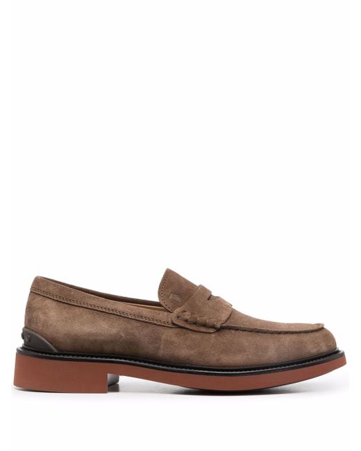 Tod's suede-leather loafers