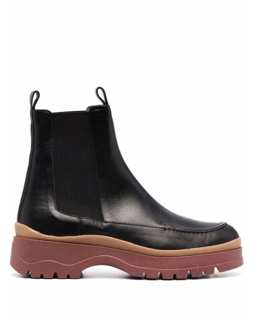 Alysi contrasting sole chelsea boots
